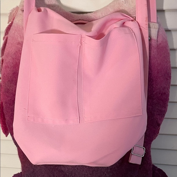 Winged Angel Wing OOAK Pink Handcrafted Felted Wool Purple Feathered Backpack - Picture 9 of 16